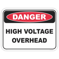 Danger high voltage overhead safety sign - AS1319 compliant, National Safety Signs Australia