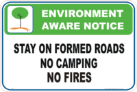 No Camping Enviroment sign