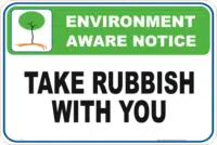 Take Rubbish with you environment sign