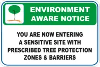 Sensitive Site Enviroment sign