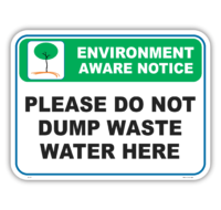 Do not Dump Waste Water here       EN7017