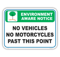 No Vehicles past this point     EN7028