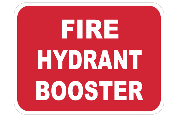 Fire Safety Signs BOOSTER HYDRANT 