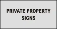 Information Private Property signs