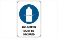 Cylinders Must be Secured
