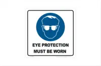 eye protection must be worn