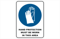 Hand Protection must be worn in this area