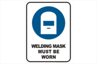 Welding Mask must be worn