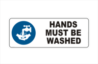 Hands must be Washed sign