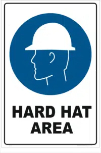 Hard Hat Area sign