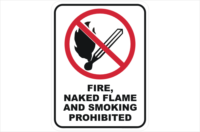 Fire, Naked Flame, Smoking Prohibited