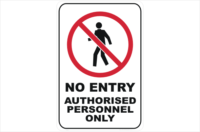 no entry, authorised personnel only