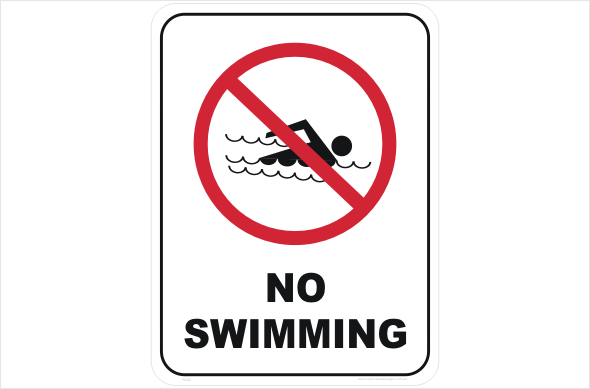Printable No Swimming Sign