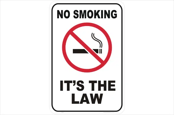 no smoking it's the law
