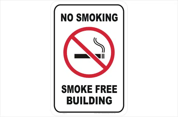 No Smoking Smoke Free Building