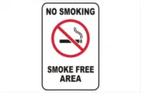 No Smoking Smoke Free Area