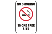 Site No Smoking sign