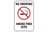 Site No Smoking sign
