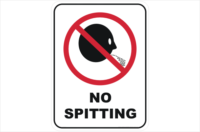 No spitting
