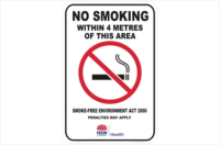 NSW no smoking within 4 metres of this area
