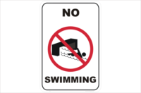 No swimming in drains
