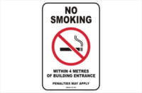 VIC No smoking within 4 metres of entrance