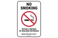 VIC No smoking within 4 metres of entrance