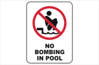 no bombing in pool