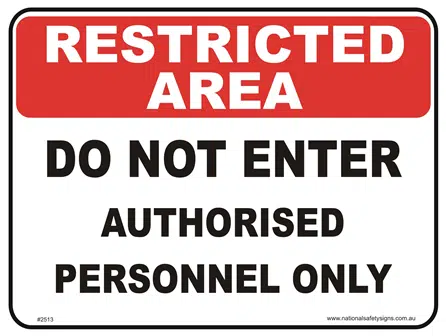 do not enter sign