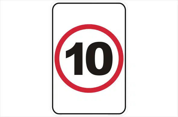Speed Limit 10 KPH