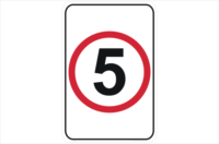 Speed Limit 5 KPH sign