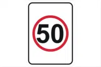 Speed Limit 50 KPH sign