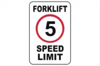 Forklift speed limit 5kph