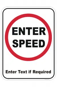 Restriction Speed Design a Sign    R2410