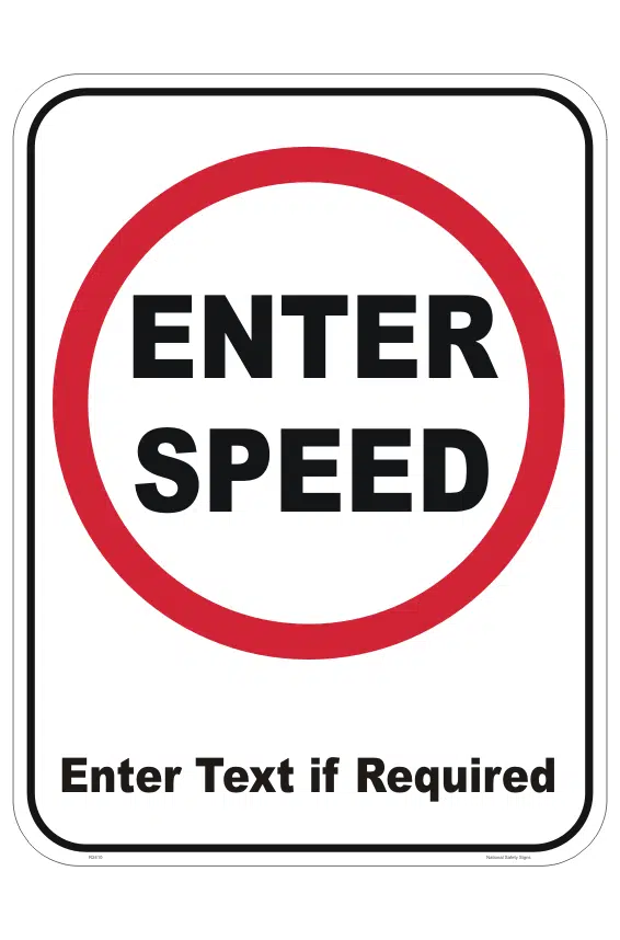 Restriction Speed Design a Sign R2410