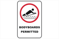 bodyboards permitted