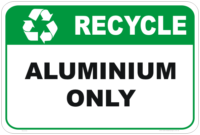 recycle signs, recycle aluminium sign