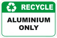 recycle signs, recycle aluminium sign