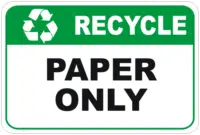 recycle signs, recycle paper sign