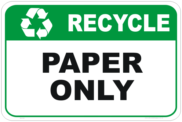 recycle paper signs printable