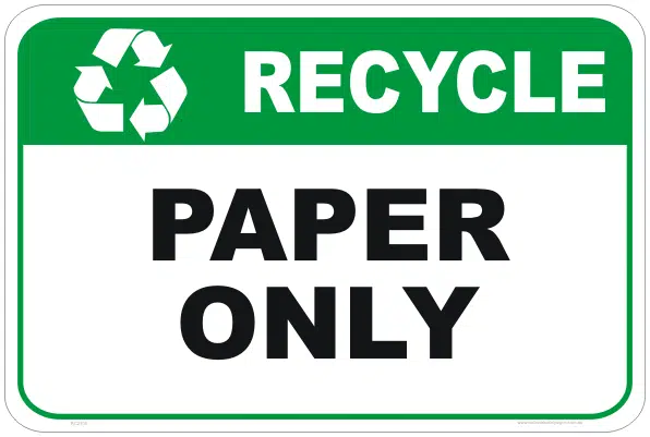 recycle signs, recycle paper sign