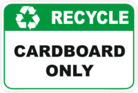 recycle signs, recycle cardboard sign