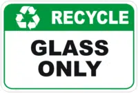 Recycle Glass sign