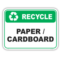 Recycle Paper Cardboard sign   RC2103