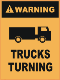 trucks turning sign