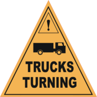 trucks turning sign