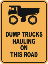 Haul Trucks sign