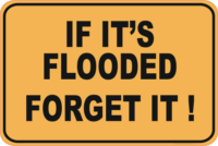 flooded road sign
