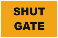 Shut Gate farm signs