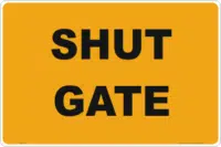 Shut Gate farm signs